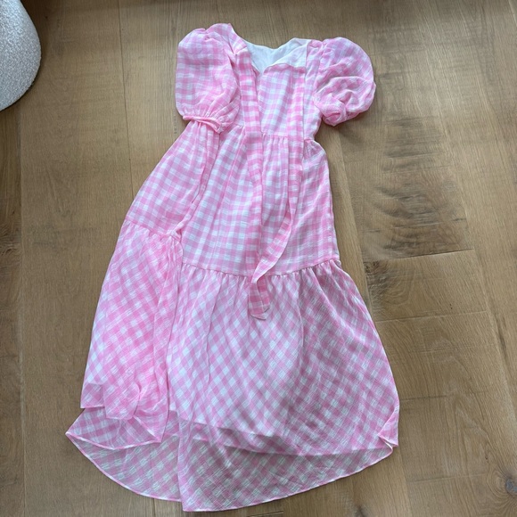 English Factory Pink Gingham Midi Dress - Picture 6 of 8